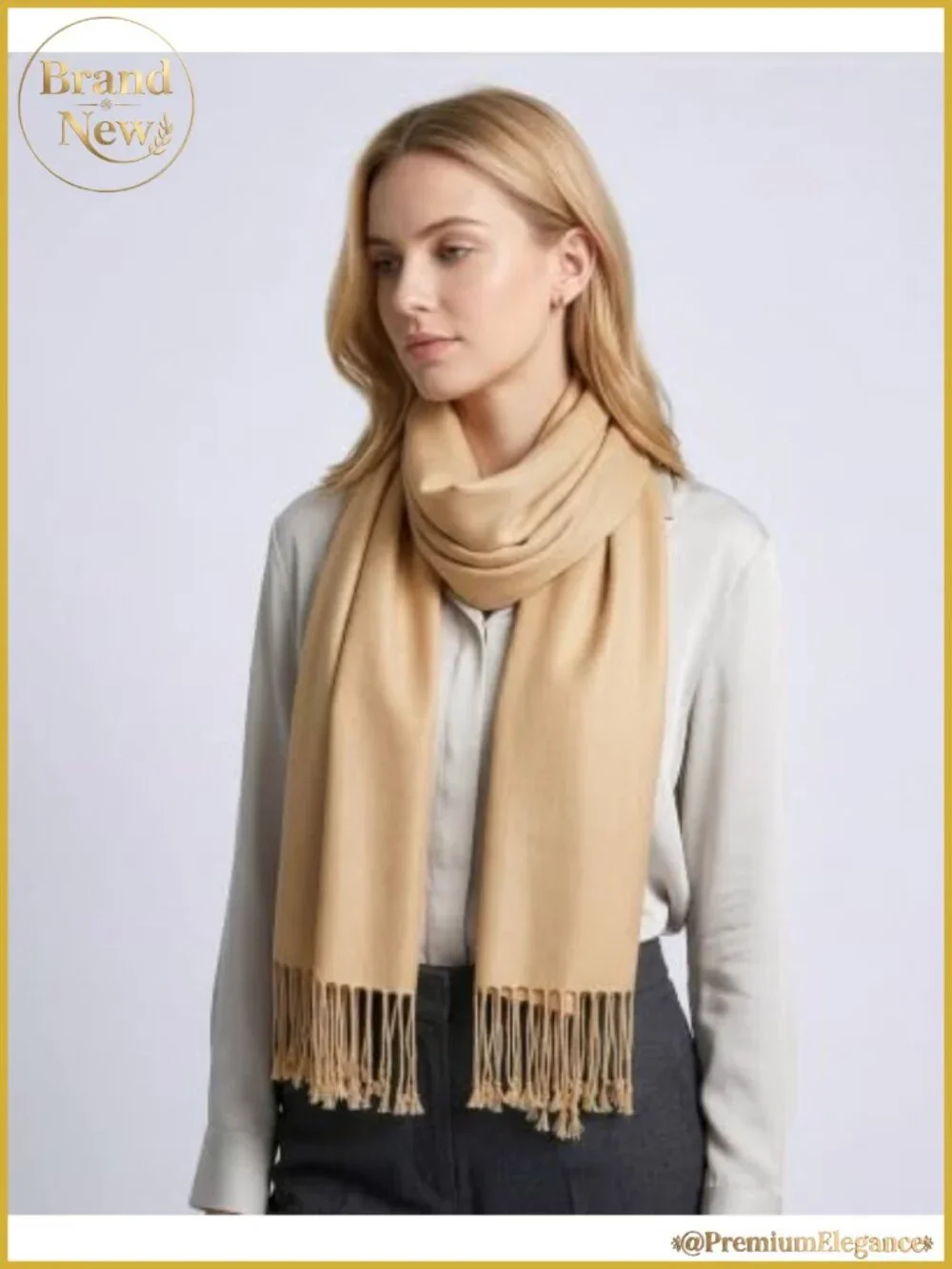 Achillea Lightweight Pashmina Scarf & Wrap for Women - Soft Silky Shawl for
